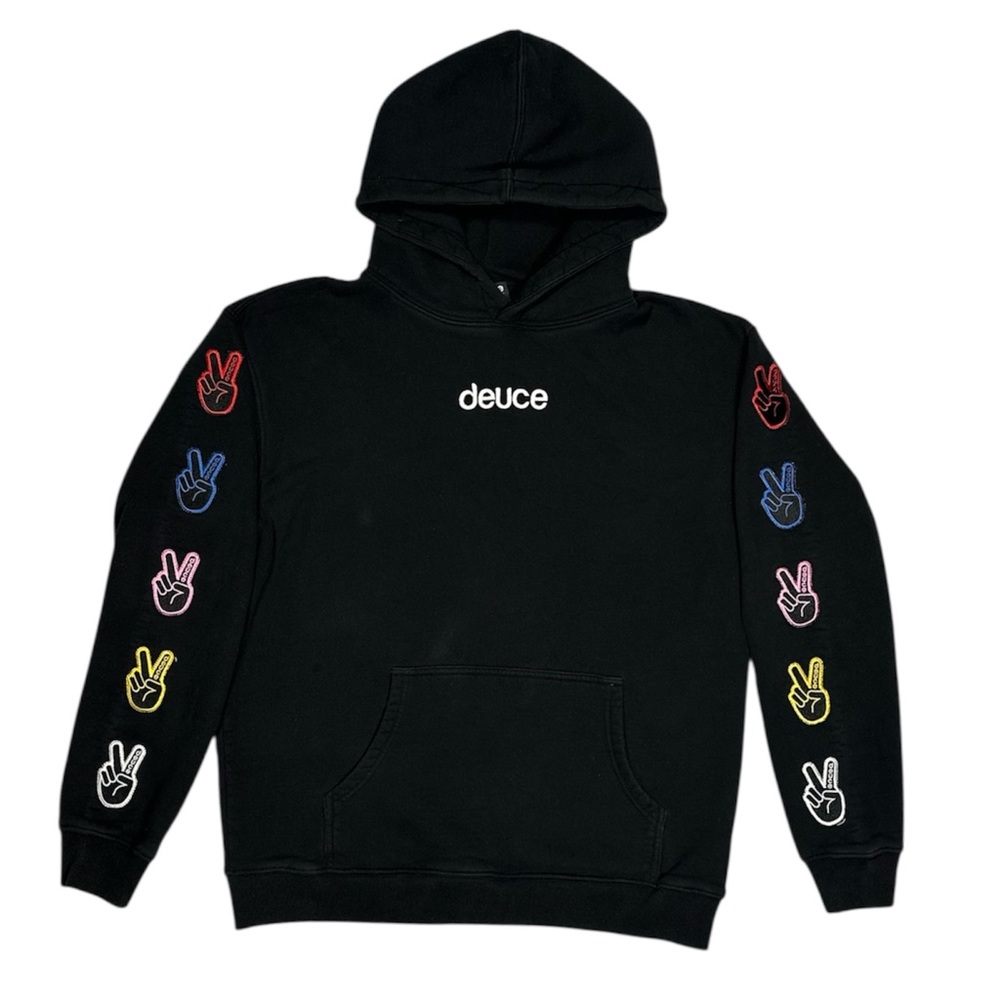 Limited Edition Deuce Brand "Peace Street" Hoodie - Black - Size S Oversizedfit